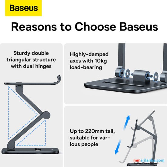 Baseus Desktop Biaxial Foldable Metal Stand (for Tablets)  Grey